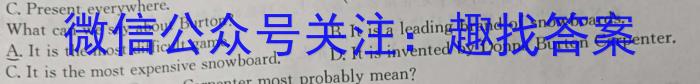 安徽省2024届九年级期末教学质量检测英语试卷答案