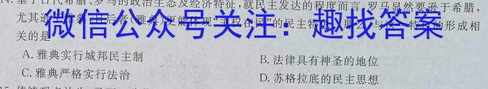 湖南省2023-2024学年度高二年级第二学期4月联考历史试卷答案