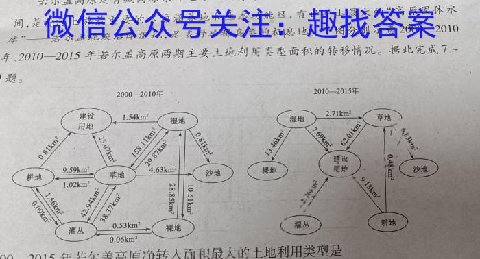 NT教育·2023-2024学年第二学期5月高二阶段测试卷地理试卷答案