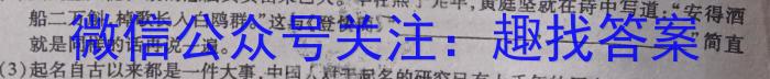 河南省2024-2025学年度上蔡二中上学期期初考试（九年级）语文