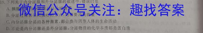 2024年河南省中招考试模拟试卷(四)4生物学试题答案