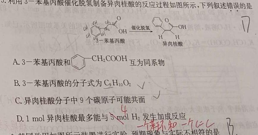 【热荐】百师联盟·河北省2023-2024学年度高二期末联考化学