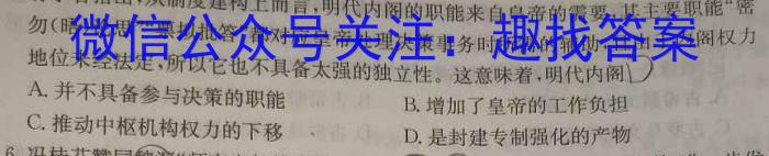 河南省2024届高三3月联考（算盘）历史