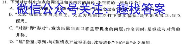 2024年河南省普通高中招生考试模拟试卷（二）/语文