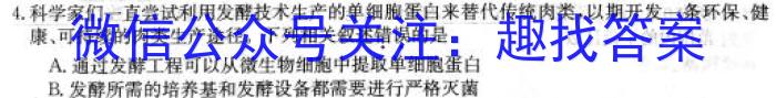 2024年山东新高考联合质量测评3月联考试题生物学试题答案