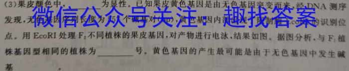 河南省2023~2024学年度九年级综合素养评估(四)R-PGZX C HEN生物学试题答案