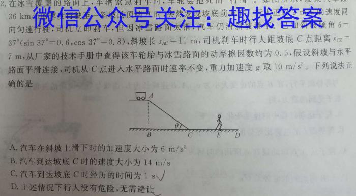 2024届[淄博三模]高三仿真试题物理试题答案