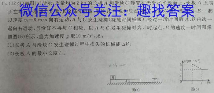 学海园大联考 2024届高三信息卷(二)2物理试卷答案