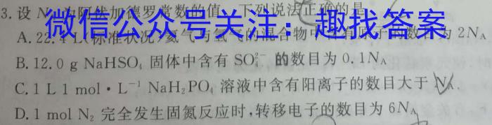 安徽省2023-2024期末七年级质量检测卷（2024.6）化学