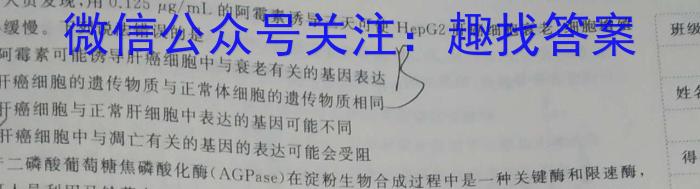 湖南省2024届高三九校联盟第二次联考(3月)生物学试题答案