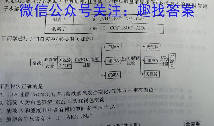 【精品】重庆市名校联盟2023-2024学年度高二年级第二期期中联考化学