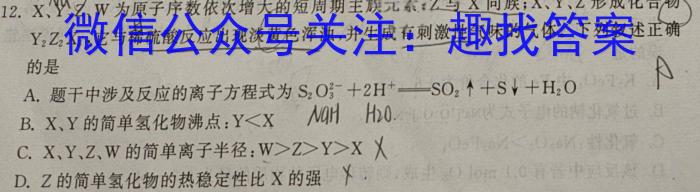 金考汇教育 贵州省名校协作体2023-2024学年高三联考(二)数学