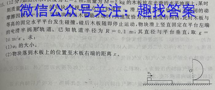 江西省2024年中考模拟示范卷 JX(五)5物理试卷答案