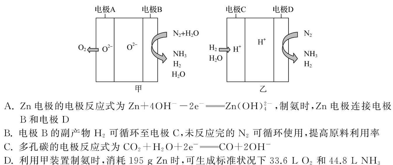 12024届衡水金卷2024版先享卷答案调研卷(黑龙江专版)五化学试卷答案