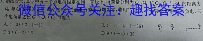 天一大联考 2024年1月高二年级期末调研测试[山西省通用]物理`