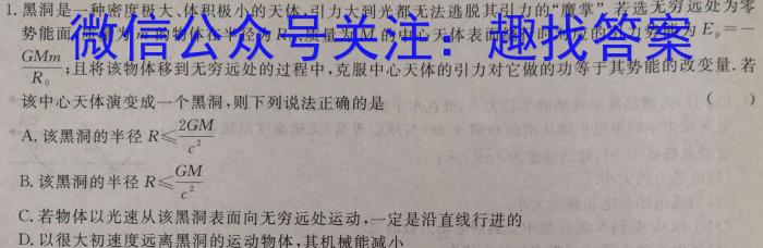 皖江名校联盟2023-2024学年第二学期高二5月阶段性大联考物理`