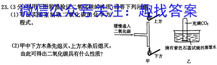 3安徽省泗县2023-2024学年度第一学期八年级期末质量检测化学试题