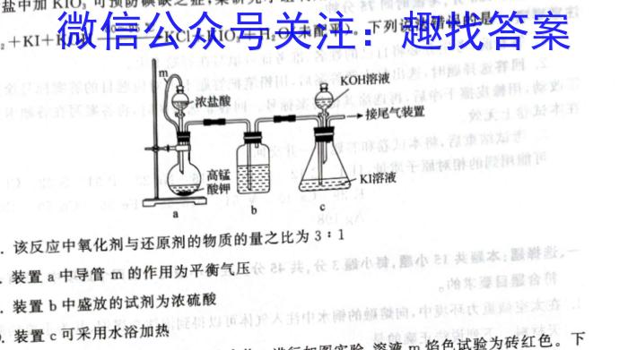 江西省2024年学考水平练习（三）化学