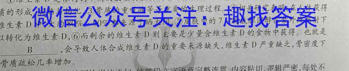 上进联考 江西省八校高二年级(下)5月阶段性测试语文