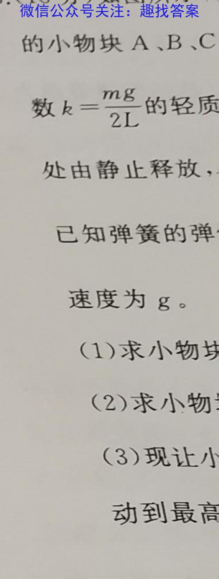 洪文教育 2024年最新中考押题卷物理试卷答案