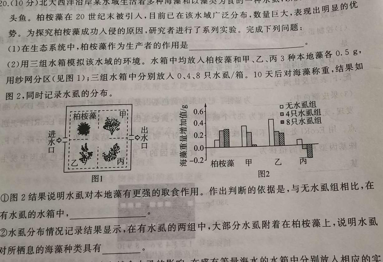 江西省2024年吉州区初中学业水平模拟考试生物