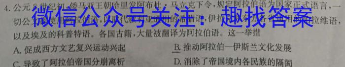 文博志鸿 2024年河北省初中毕业生升学文化课模拟考试(导向二)政治1