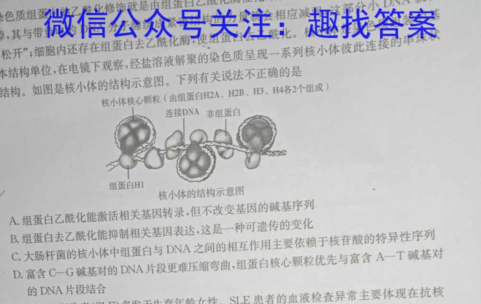 河北省承德市高中2023-2024 学年第一学期高一年级期末考试(24-287A)生物学试题答案