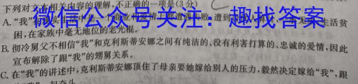 2024年春湖北省知名中小学教联体联盟九年级入学质量检测/语文