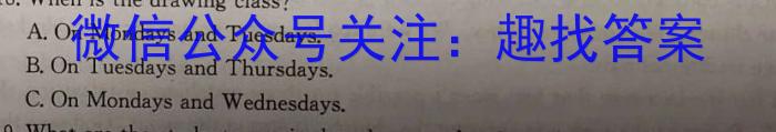 2024年陕西省九年级初中学业水平考试信息卷(A)英语