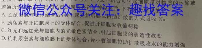 鼎成大联考2024年河南省普通高中招生考试（三）生物学试题答案