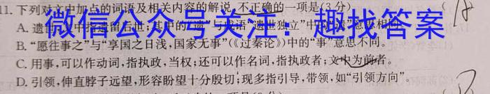 安徽省2023~2024学年度七年级教学素养测评 ☐R-AH语文