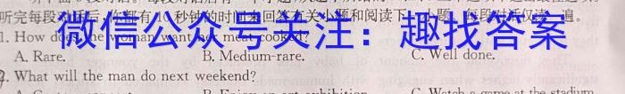 2024年普通高等学校招生全国统一考试压轴卷(T8联盟)(二)英语