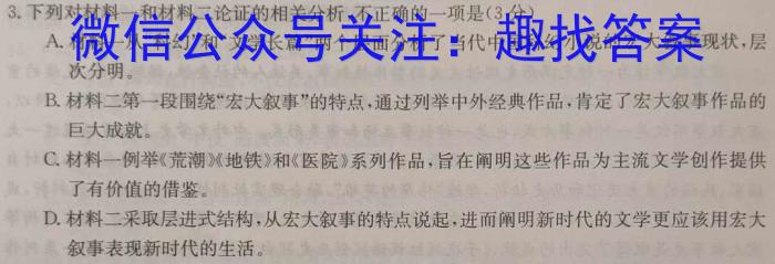 山东省泰安市高二年级考试(2024.07)语文