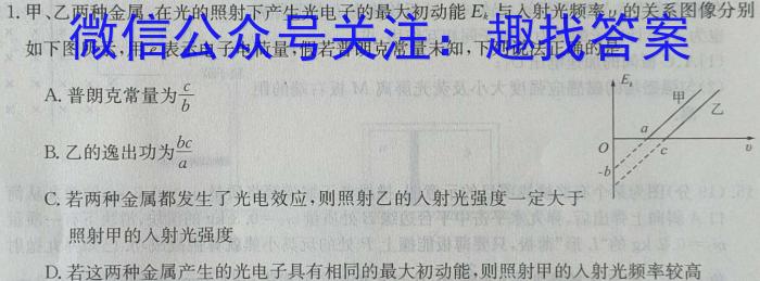 炎德英才 名校联考联合体2024年春季高一年级第一次联考物理试卷答案