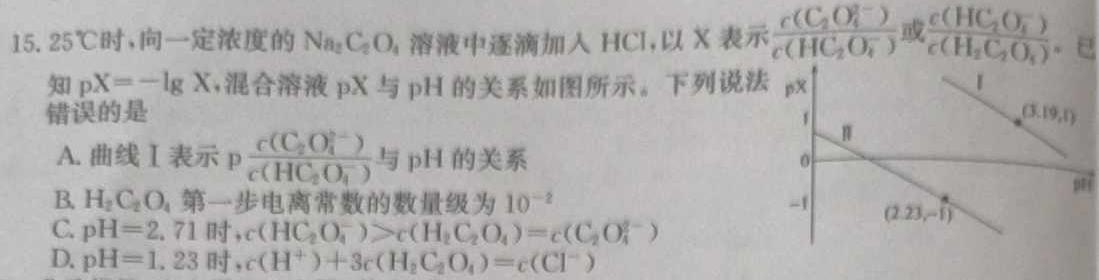 1重庆八中2024-2025学年度上学期高三年级入学适应性训练化学试卷答案