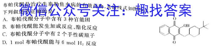 q陕西省2024-2025学年度第一学期九年级开学收心检测卷B化学