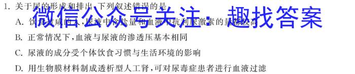 山东省2024年普通高中学业水平等级模拟试题(四)生物学试题答案