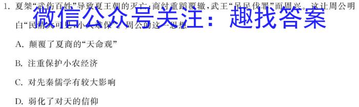 青海省2024年晋通高等学校招生全国统一考试 西宁市高三年级复习检测(二)2历史试卷
