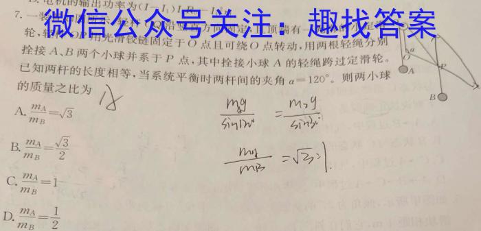 洪文教育2024年最新中考押题卷(B卷)物理`