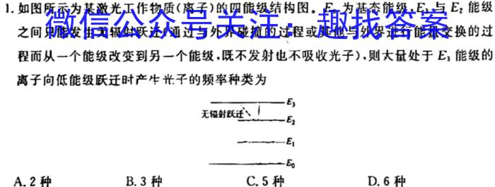 2024三湘大联考初中学业水平考试模拟试卷(三)物理试卷答案