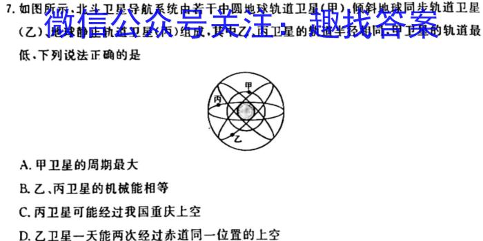 2024届河南省九年级第七届名校联盟考(CZ114c)物理`