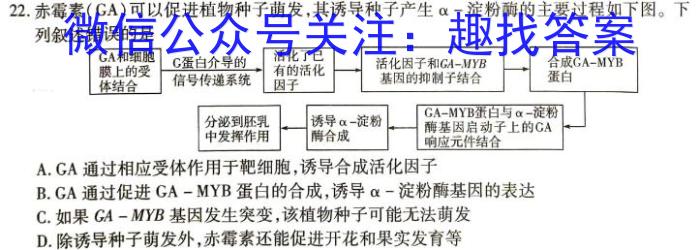 2024年广州普通高中[广州二模]毕业班综合测试(二)2生物学试题答案