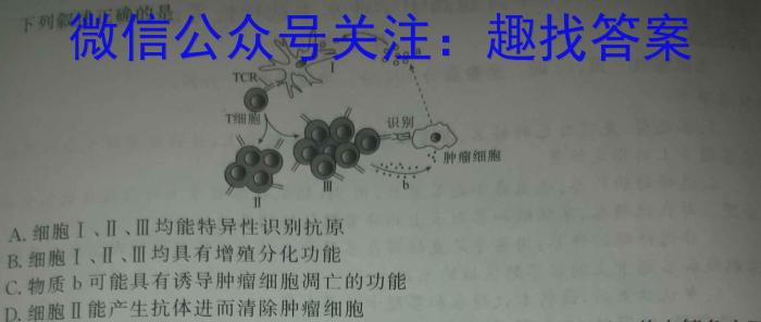 文博志鸿 2024年河北省初中毕业生升学文化课模拟考试(预测一)生物