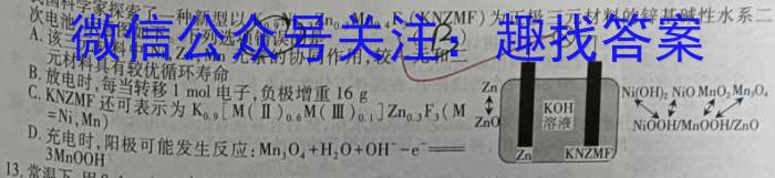 辽宁省沈阳市郊联体2024年9月高三联考化学