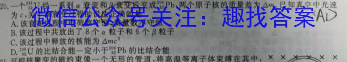 2023学年第二学期浙江省高二年级9+1高中联盟学考模拟物理试题答案