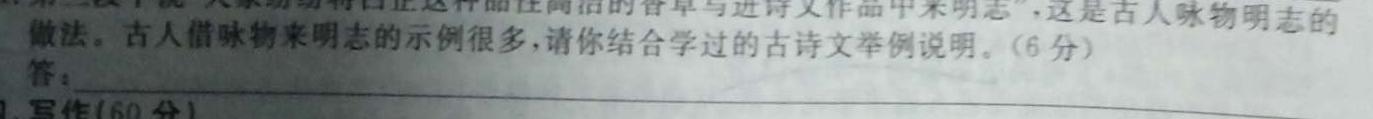 [今日更新]云坐标·陕西省初中学业水平考试全真预测卷（五）语文试卷答案