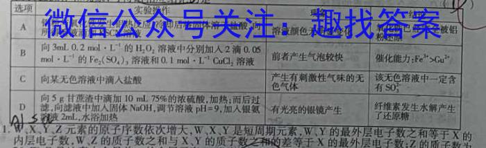 山西省2024届中考模拟百校联考（一）八年级化学