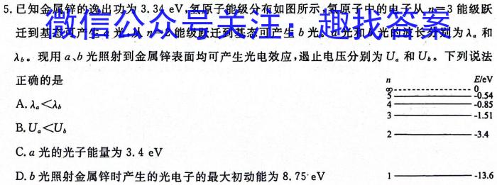 2024届陕西省高三无标题试卷(4.13)物理试卷答案