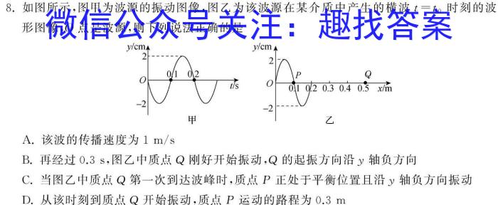 [广东二模]2024年普通高等学校招生全国统一考试模拟测试(二)q物理