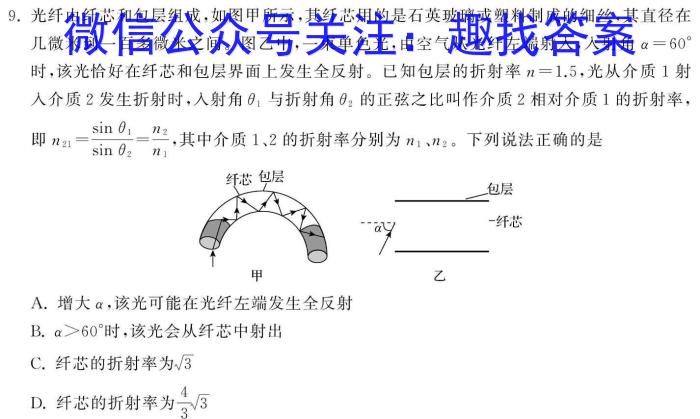 C20教育联盟2024年九年级教学质量检测试卷(5月)物理试卷答案